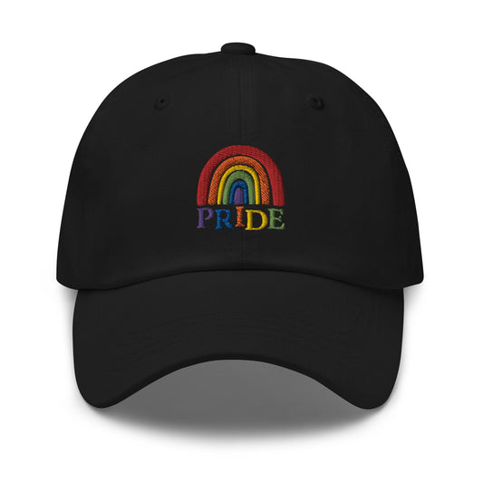 dad-hat-embroidered-pride-cap-black-front