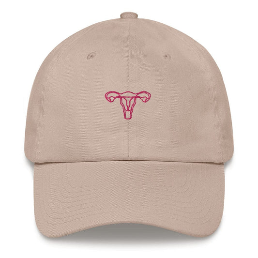 uterus-embroidered-dad-hat-stone-front