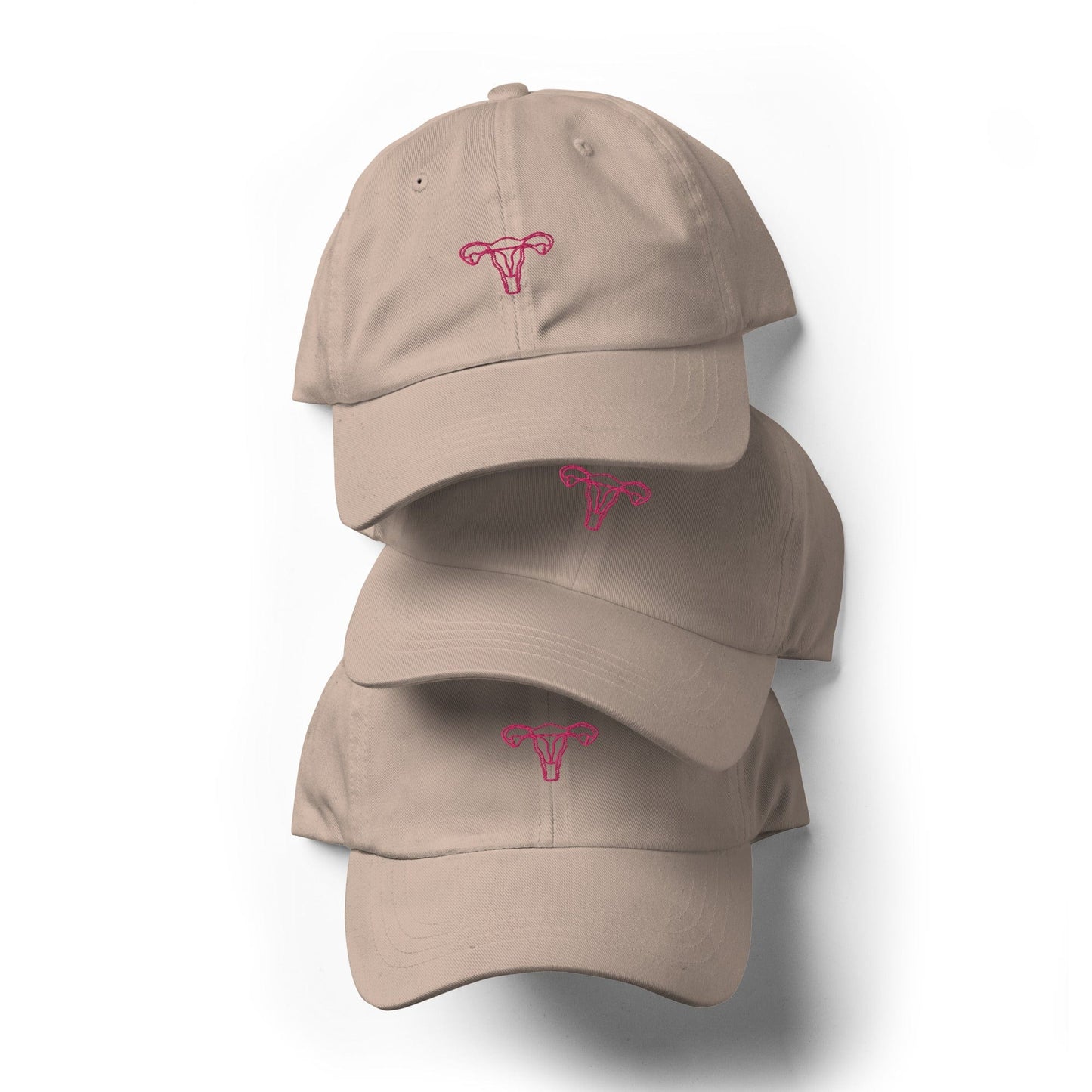 three-uterus-embroidered-feminist-hat-color-stone-front