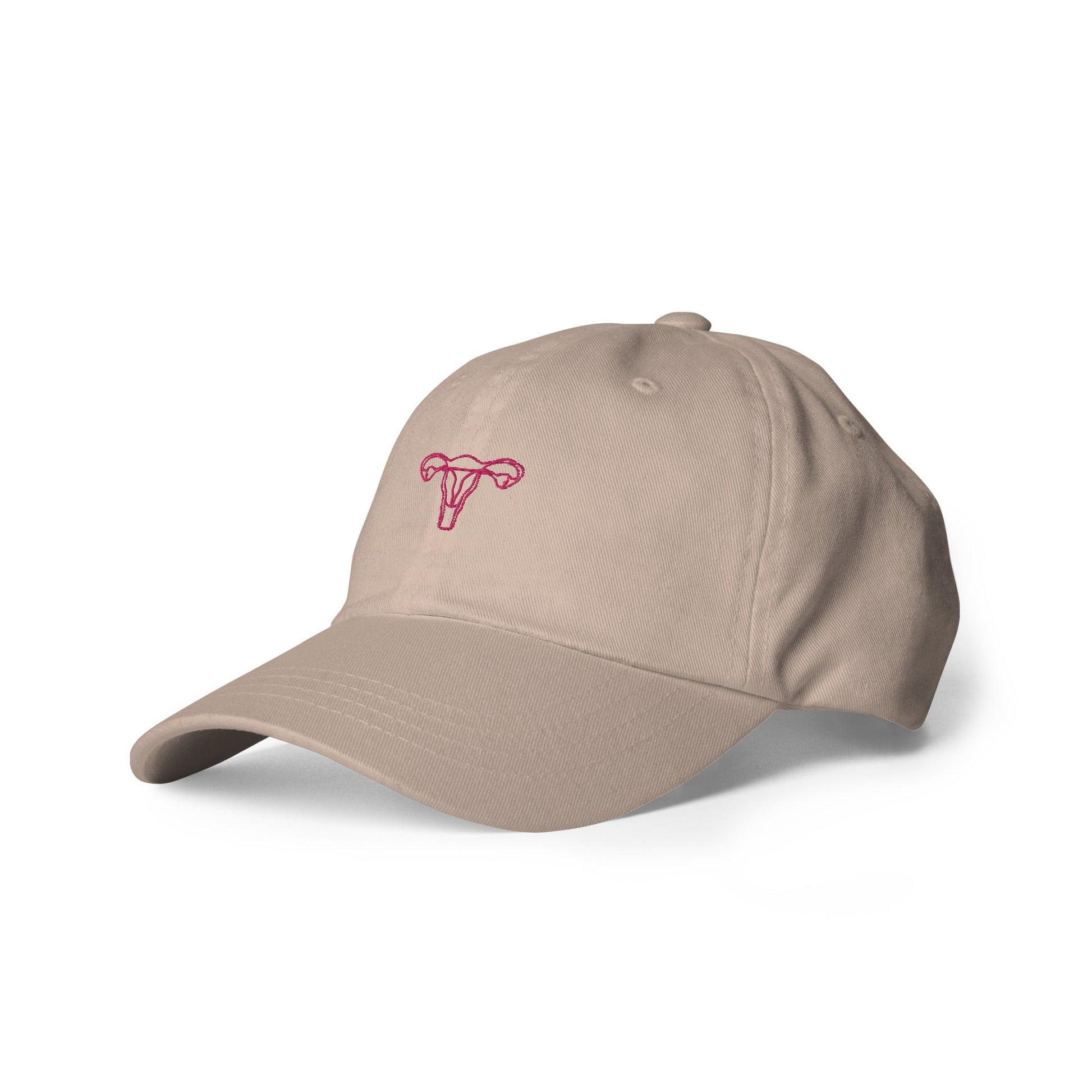 uterus-embroidered-dad-hat-stone-cap-left-diagonal
