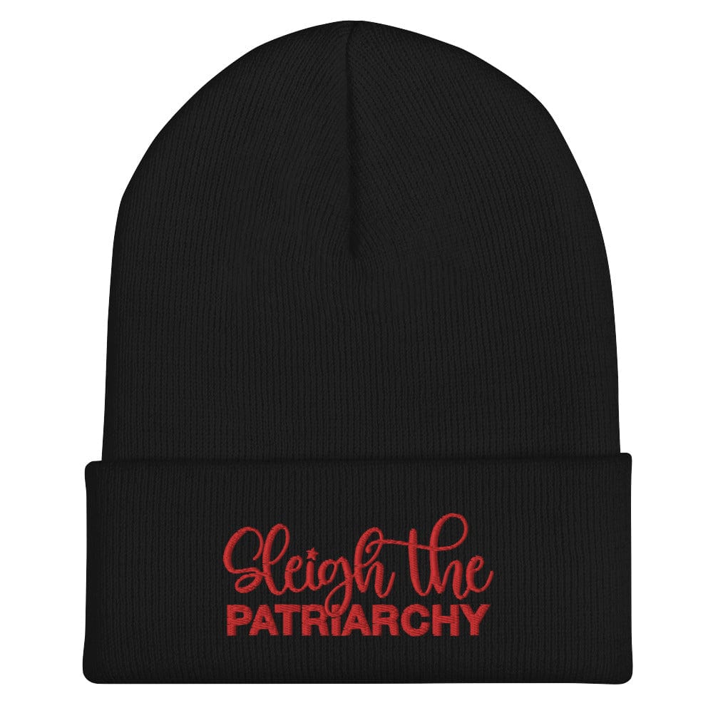 sleigh-the-patriarchy-feminist-cuffed-black-beanie-by-feminist-define
