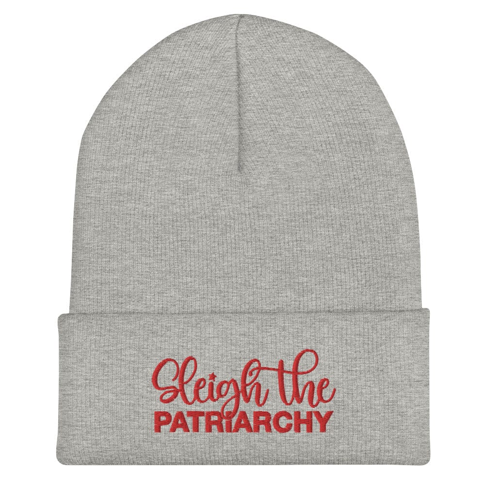 sleigh-the-patriarchy-feminist-cuffed-grey-beanie-by-feminist-define