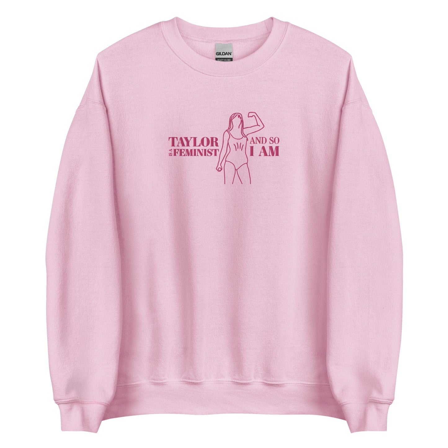 taylor-embroidery-pink-feminist-sweatshirt-front