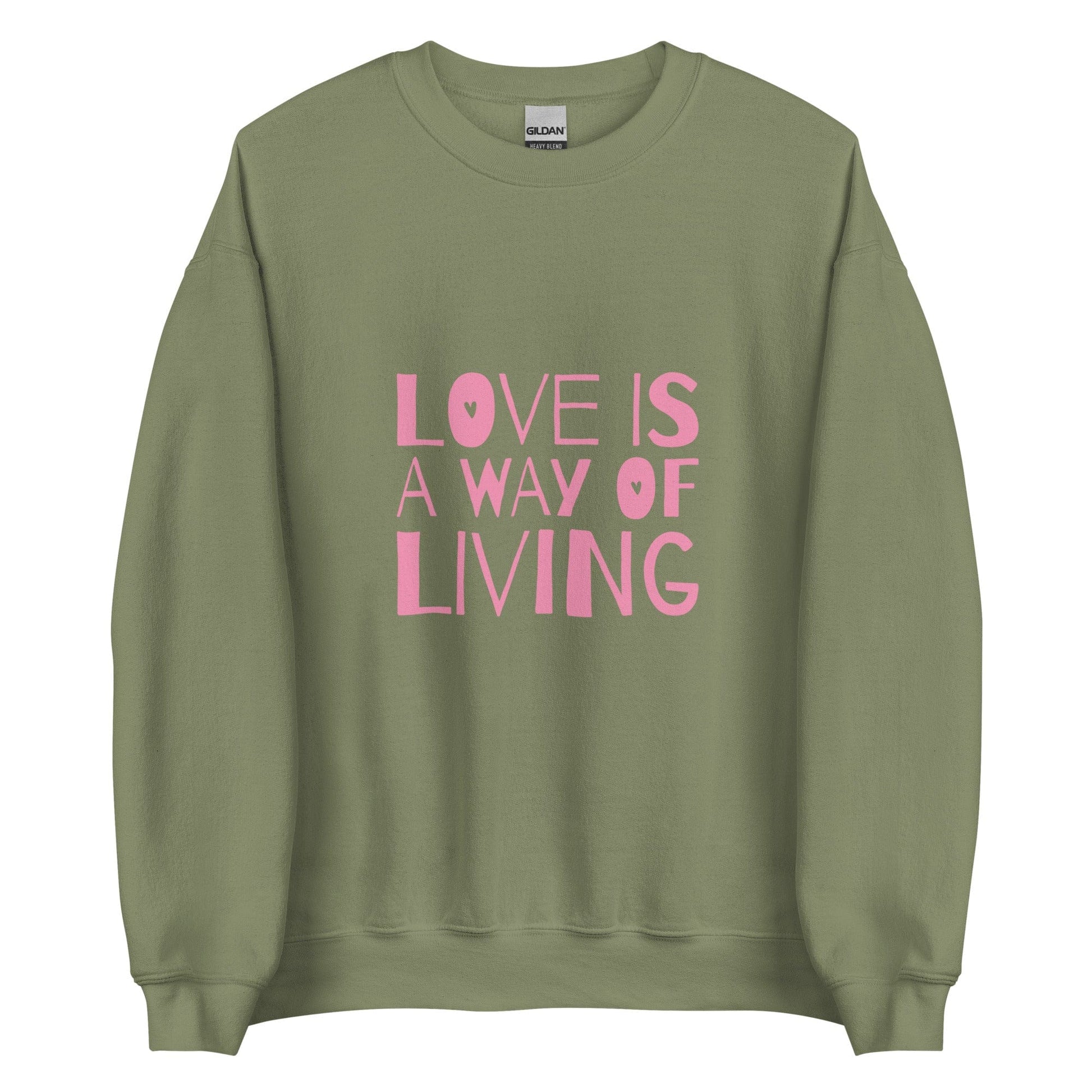 love-is-genderless-sweatshirt-green-front