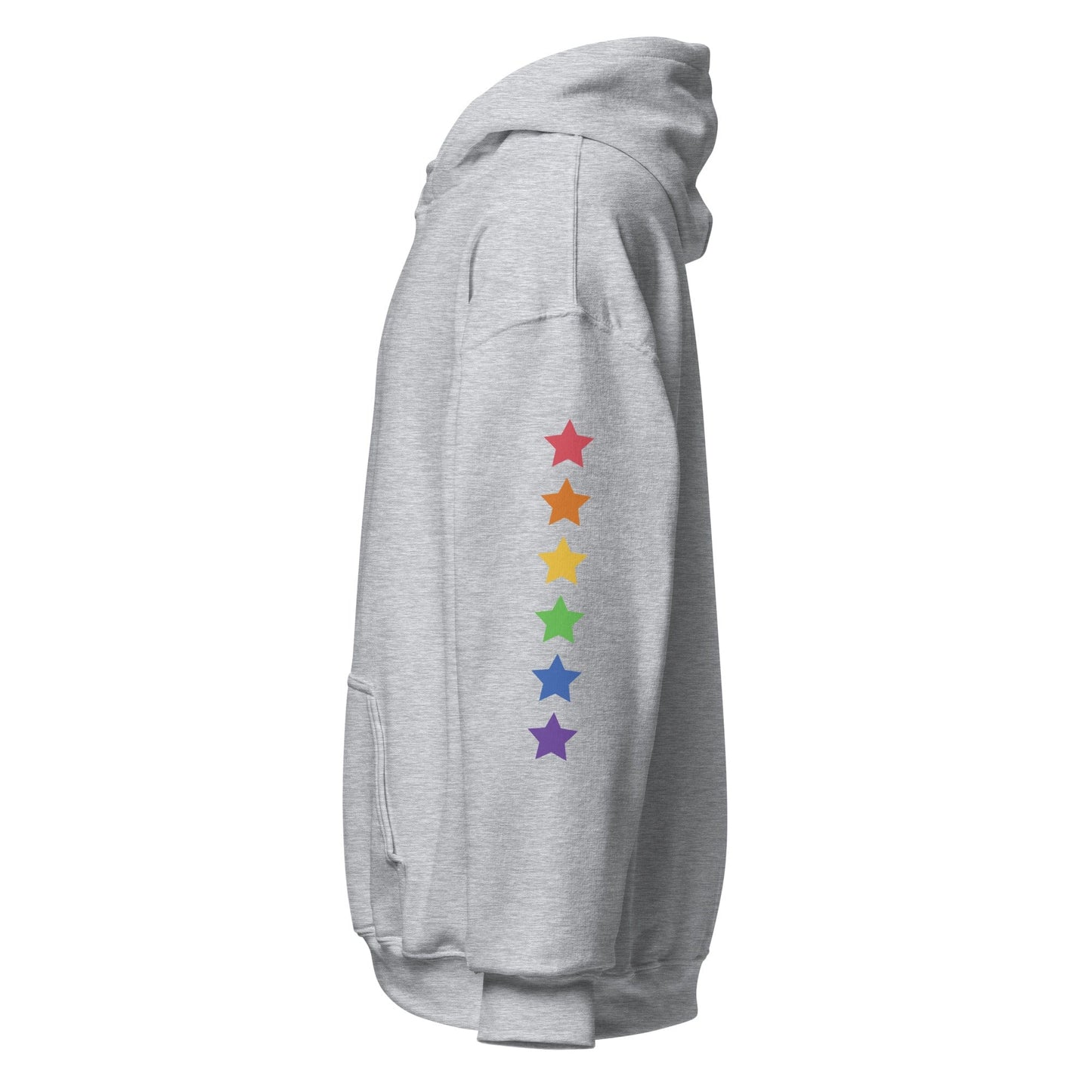 left-side-white-genderless-stars-pride-hoodie-by-feminist-define