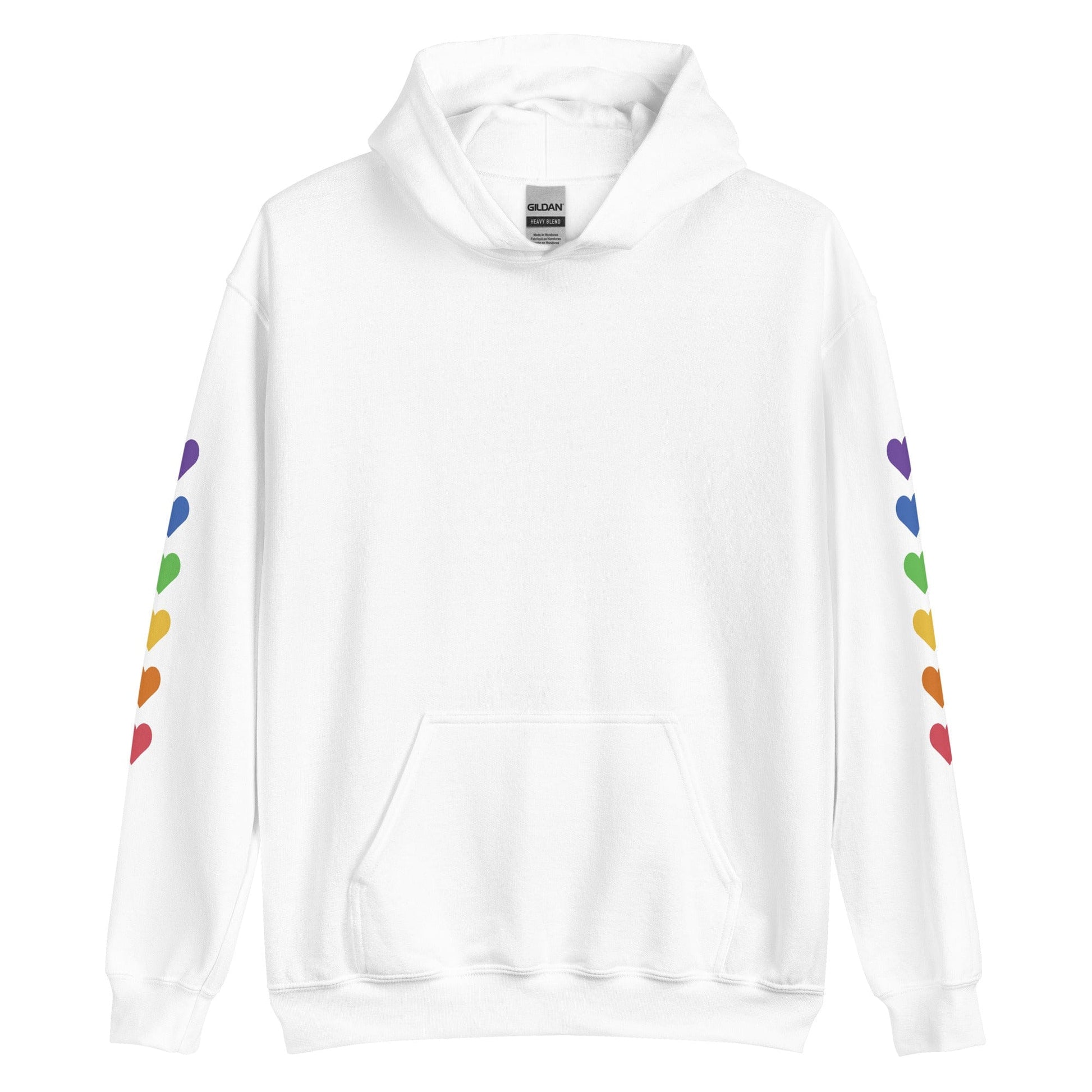 front-white-genderless-hearts-pride-heavy-blend-hoodie-by-feminist-define