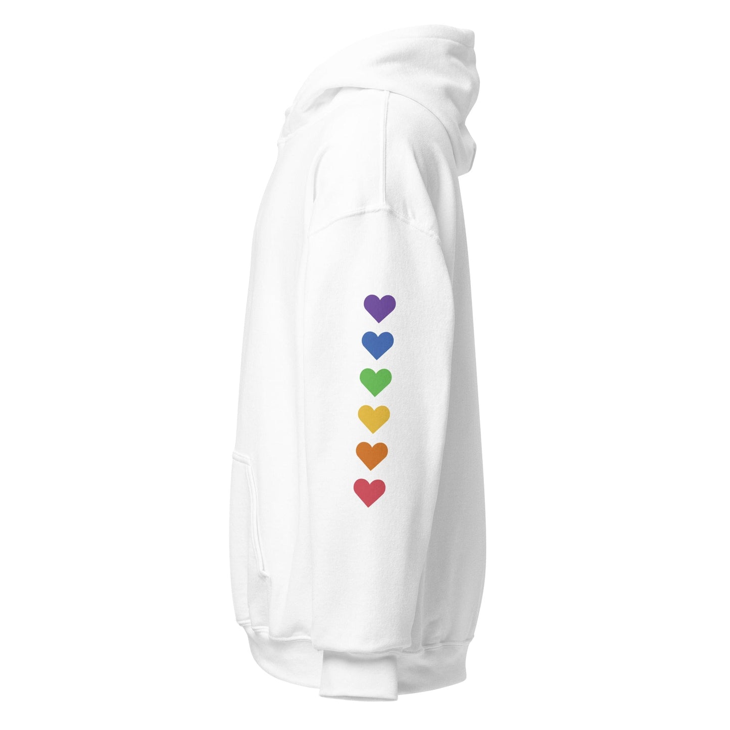 left-side-white-genderless-hearts-pride-heavy-blend-hoodie-by-feminist-define