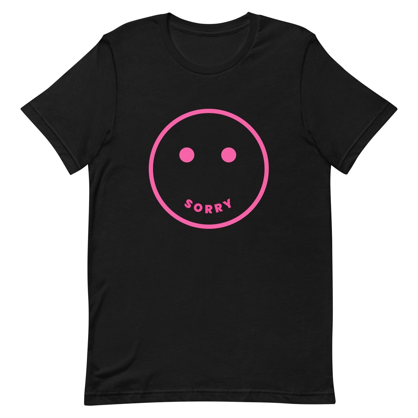 genderless-sorry-not-sorry-tshirt-quote-apparel-black-and-fuscia-at-feminist-define