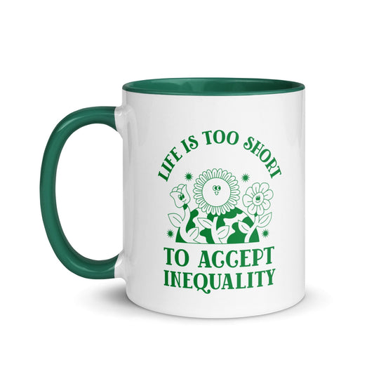 white-and-green-life-too-short-feminist-ceramic-mug-by-feminist-define-front